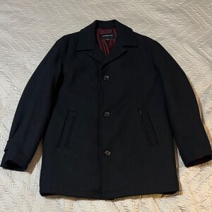 London Fog Men's Black Pea Coat